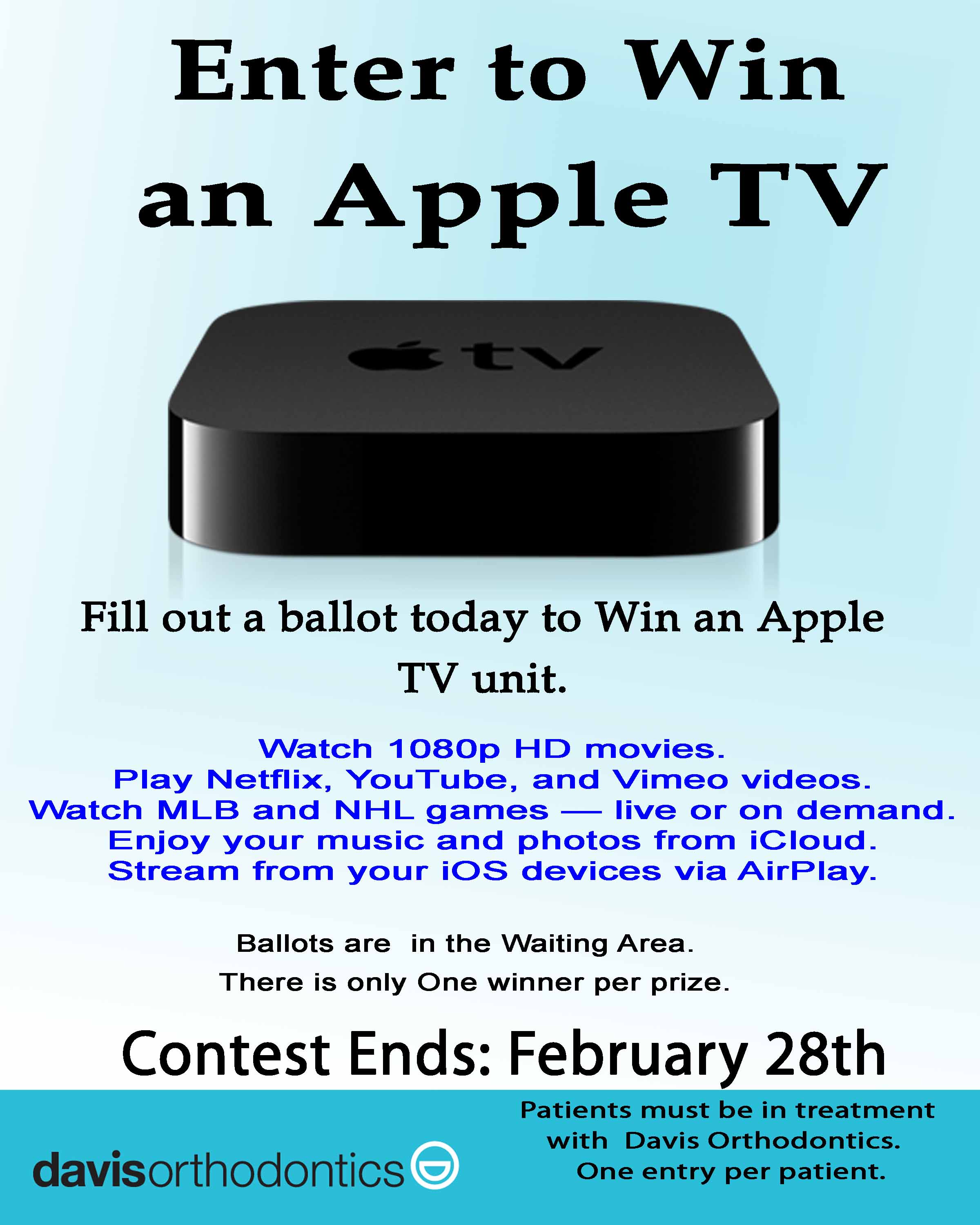 Enter to Win an Apple TV