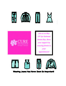 Join us on May 15th ~ National Denim Day