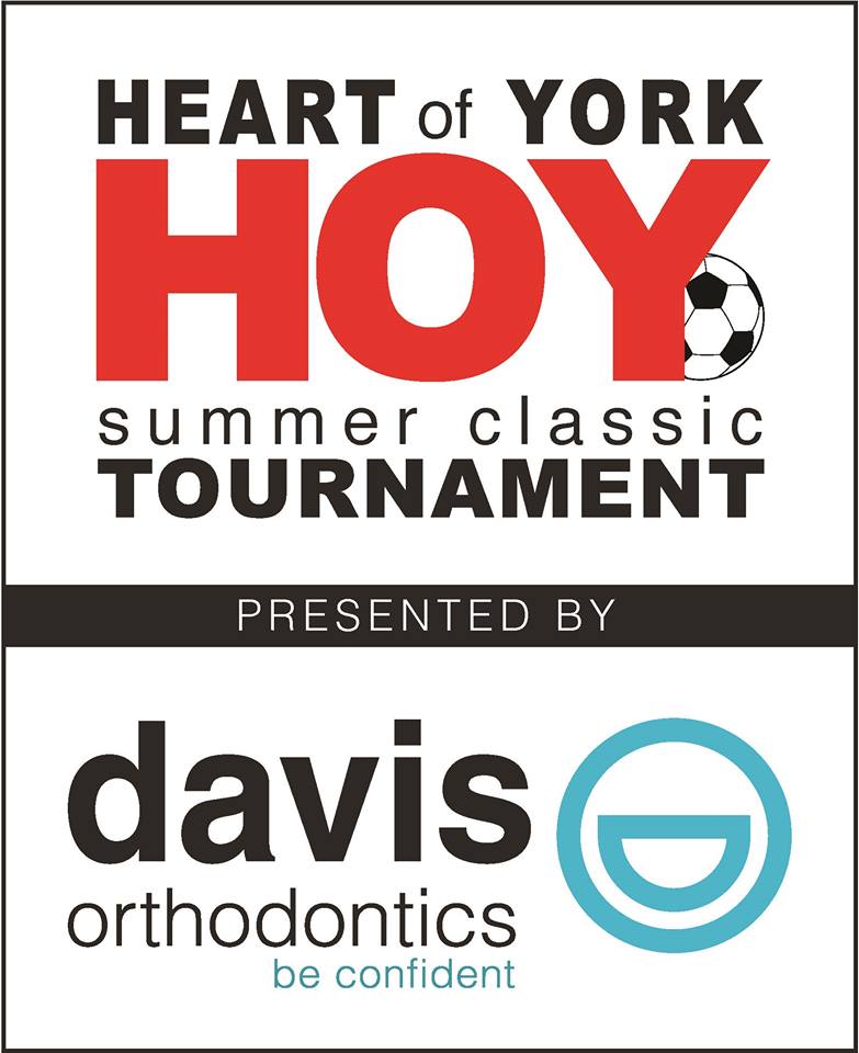Davis Orthodontics, proud sponsor of this year’s Heart of York Soccer Tournament. We look forward to seeing you at this great, event, Aug. 6th & 7th.