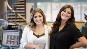 2 women with beautiful smiles after braces